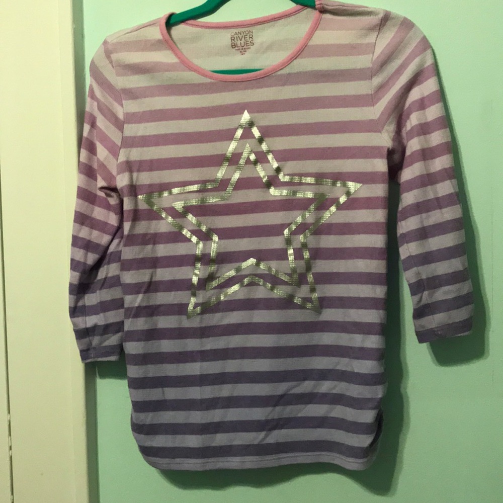 Pink and Purple Long sleeve shirt with Star